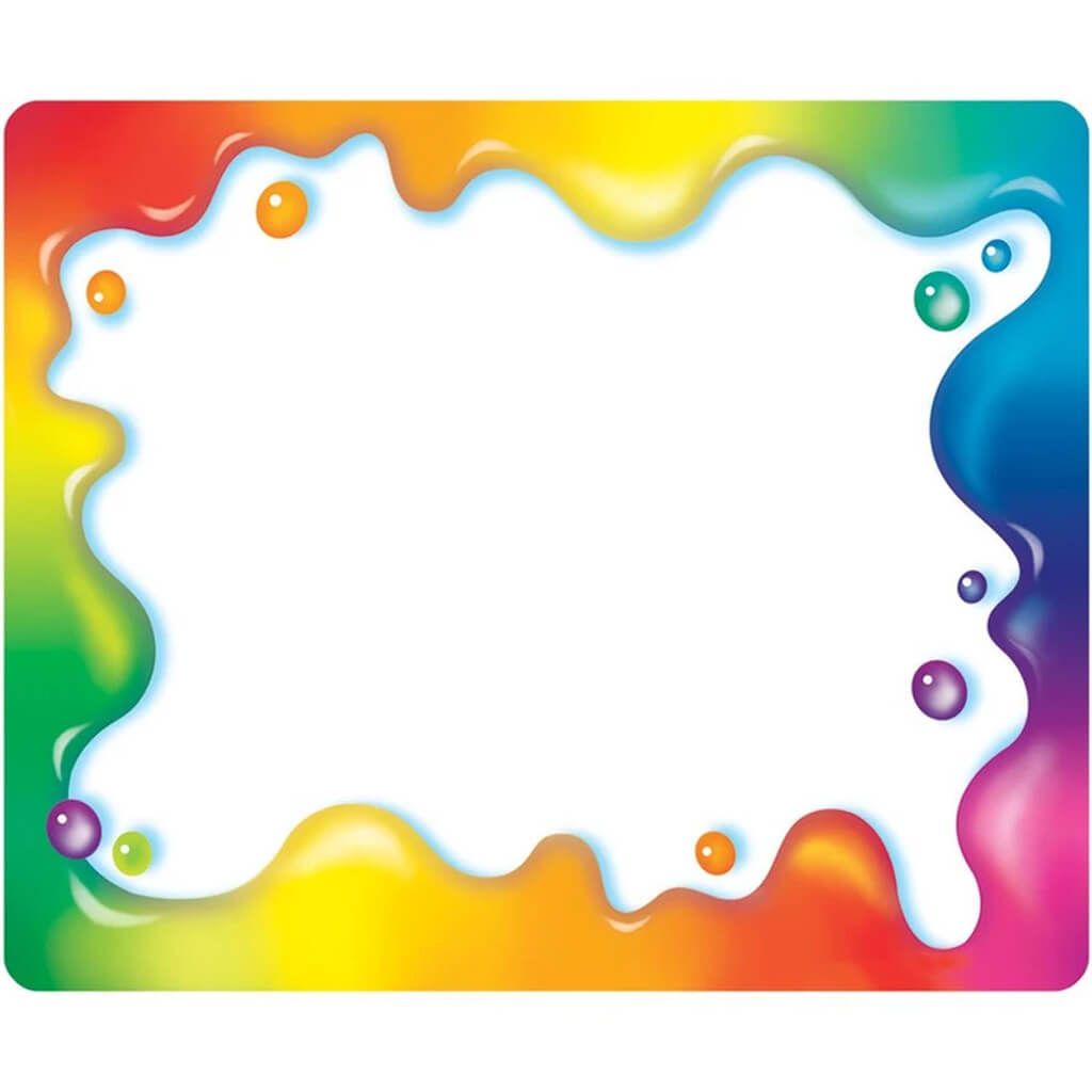 Rainbow Gel Name Tags