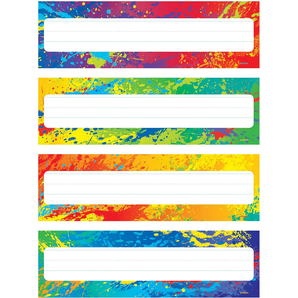 Splashy Colors Name Plates Variety Pack