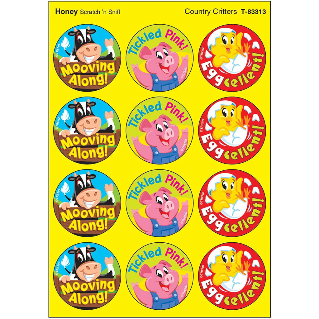 Country Critters, Honey scent Scratch &#39;n Sniff Stinky Stickers