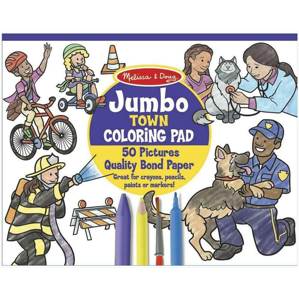 Jumbo Coloring Pad Town