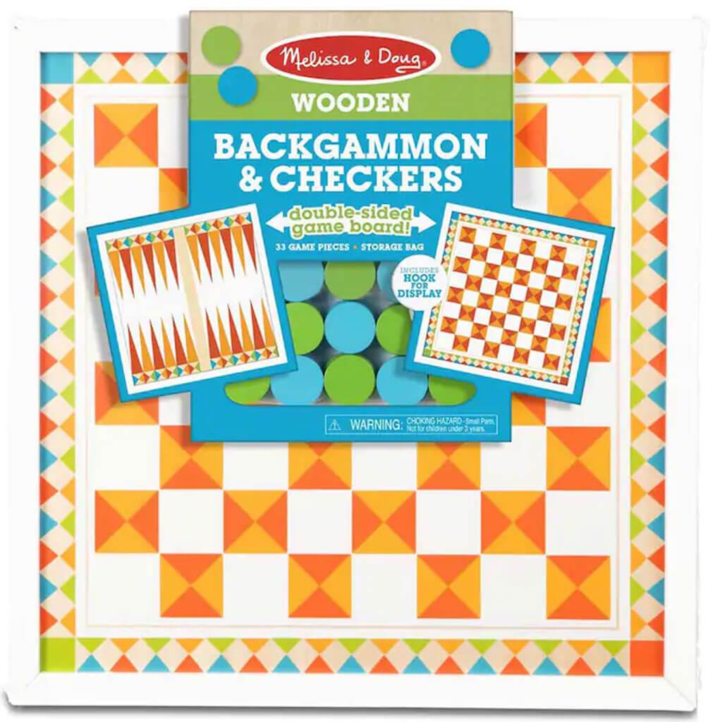 Wooden Backgammon &amp; Checkers