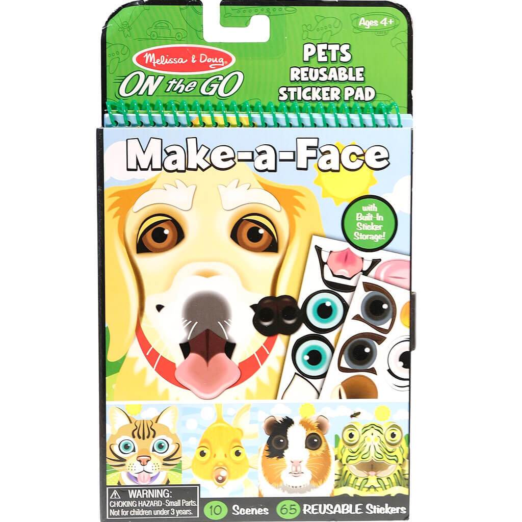Make-a-Face Pets Reusable Sticker Pad