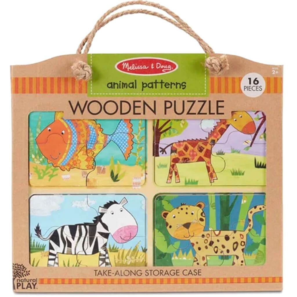 Natural Play Wooden Puzzle: Animal Patterns