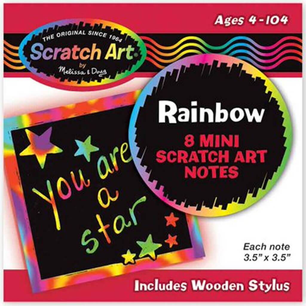 Rainbow Mini Scratch Art Notes