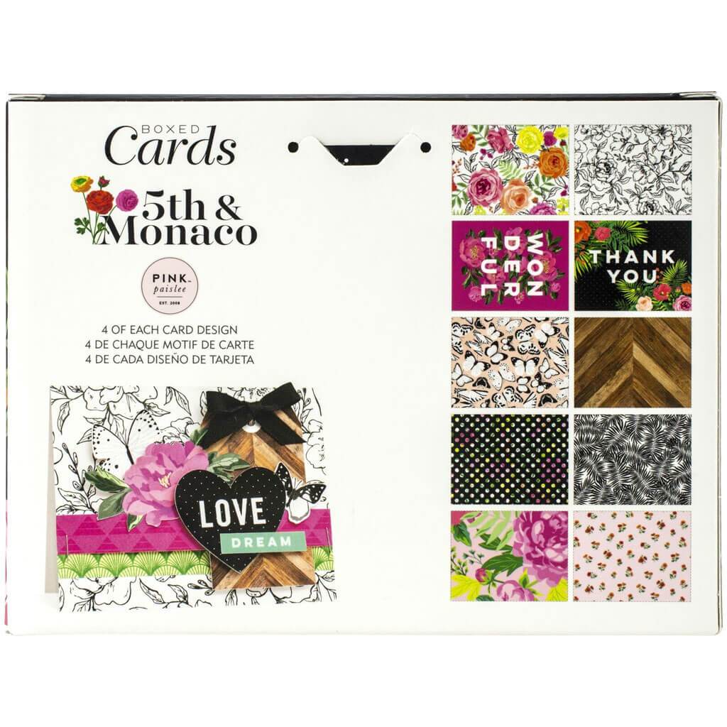 5th &amp; Monaco Cards with Envelopes A2 4.375in x 5.75in Pink 40 Box