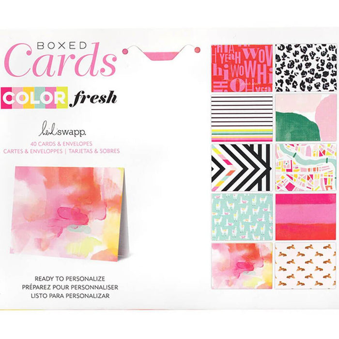 Heidi Swapp 40pcs Boxed Card Set - Color Fresh Collection
