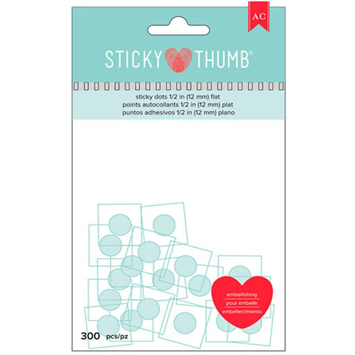 American Crafts Thumb Sticky Flat Dots 0.25in 300/Pkg.