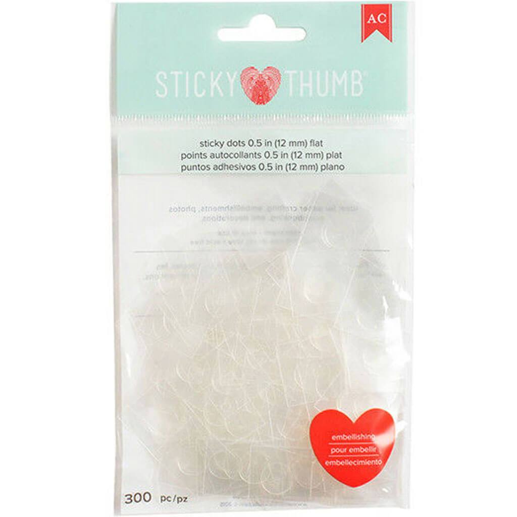 Sticky Thumb Flat Acid Free Adhesive Dots 0.5in 300pcs