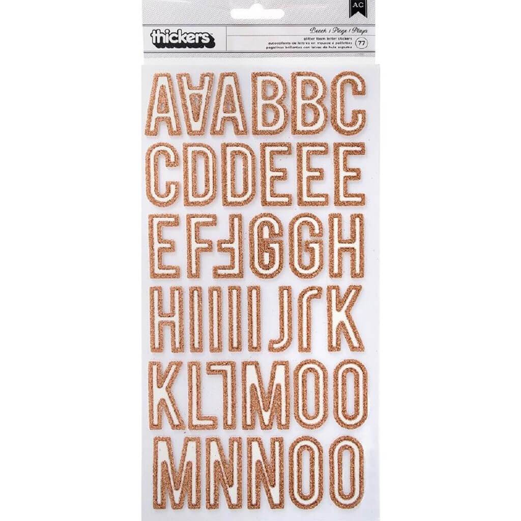 Here &amp; There Thickers Rose Gold Alphabet