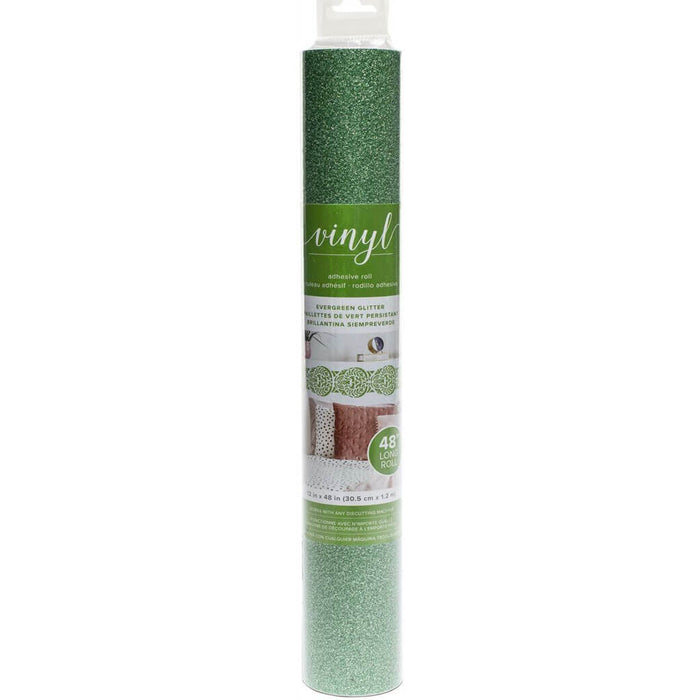 Evergreen Glitter Adhesive Vinyl Roll 12in x 48in