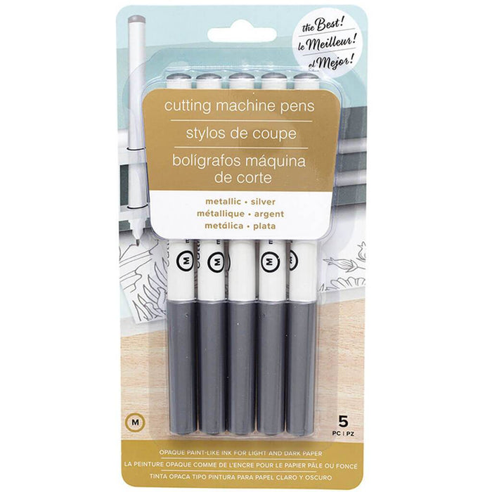 Silver Medium Tip Pens for Cutting Machine 5pk
