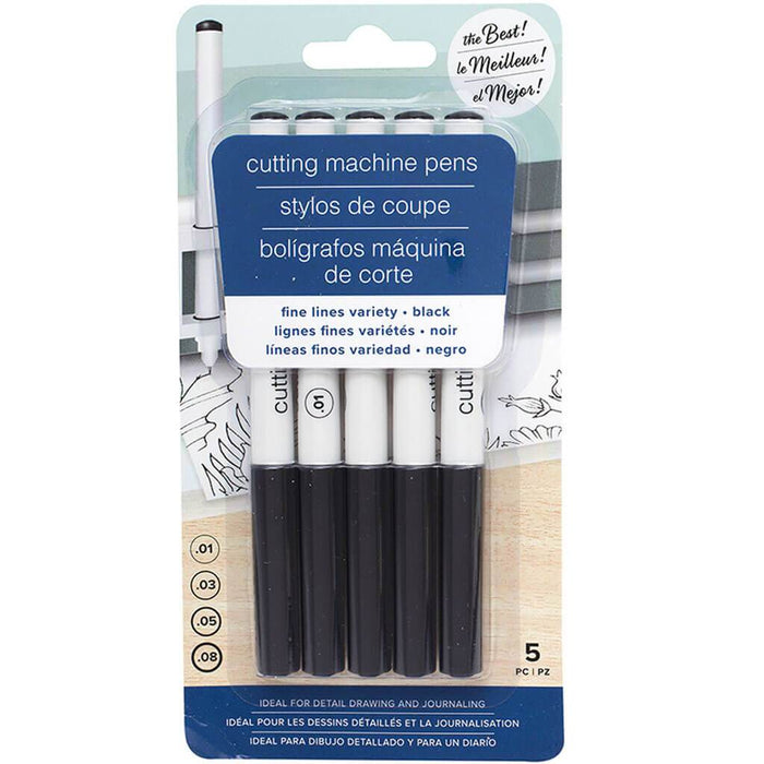 Precision Pens Black for Cutting Machines 5 Pack