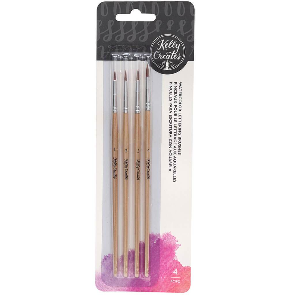 Watercolor Brush Lettering Collection Round Brush Set