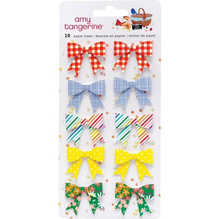Amy Tangerine Picnic in the Park Paper Bows Embellishments