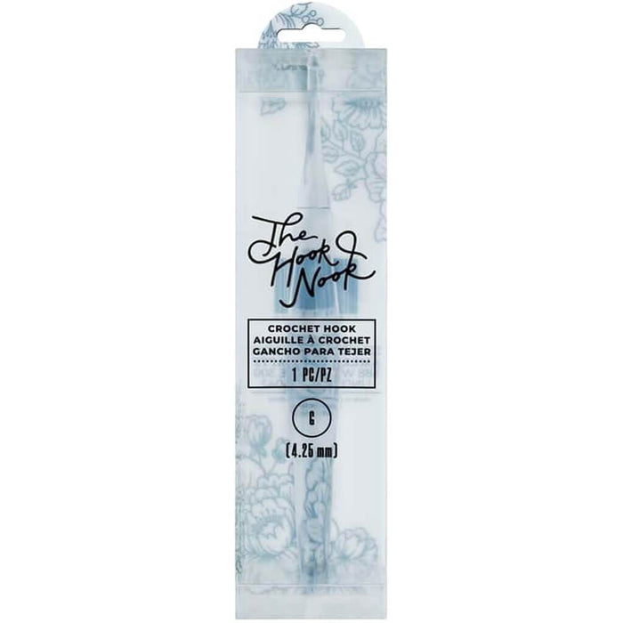 The Hook Nook Designer Transparent Crochet Hook Size G/4.25mm