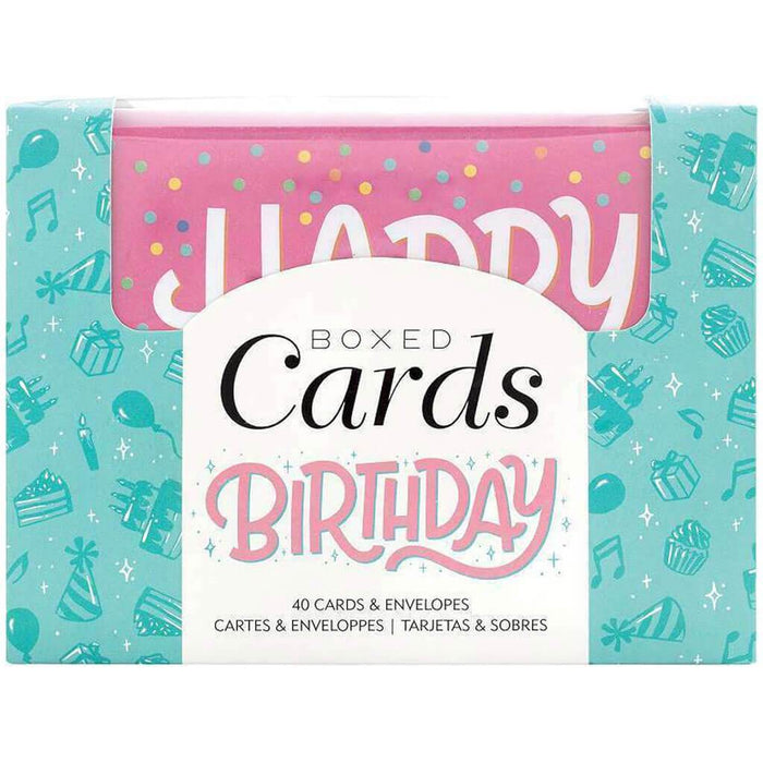 A2 Cards W/Envelopes 4in x6in 40/Box-Blank - Birthday