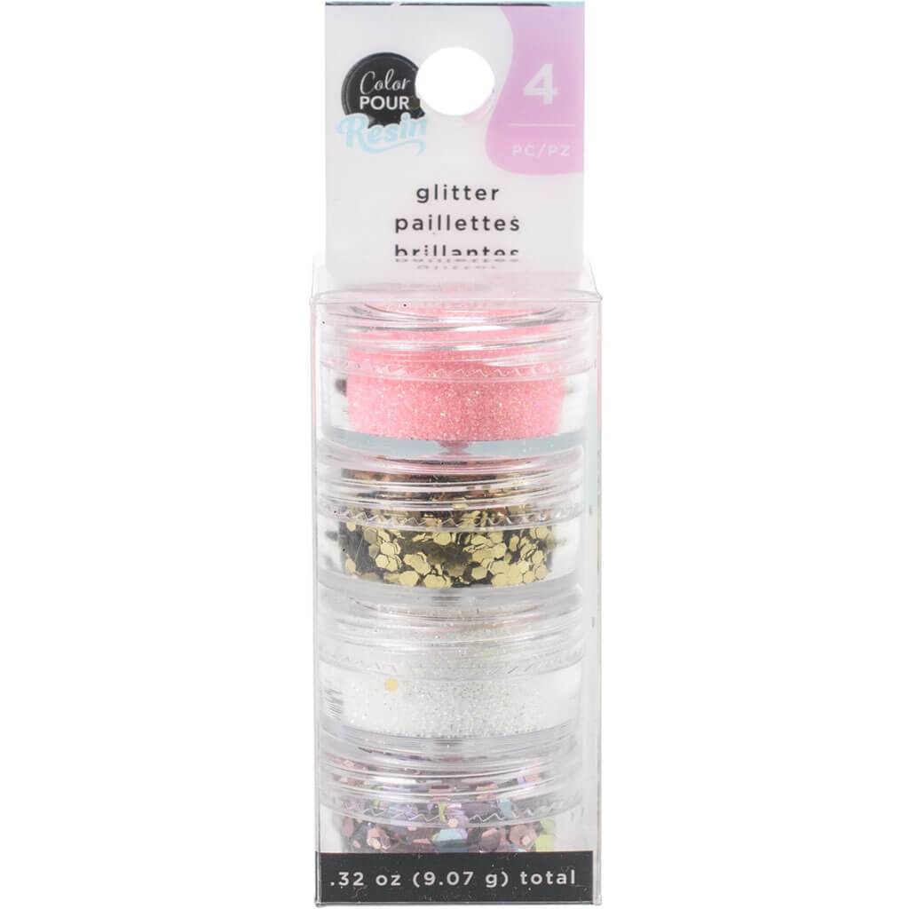 Color Pour Resin Mix-Ins-Warm White, Pink, Gold &amp; Light Pink