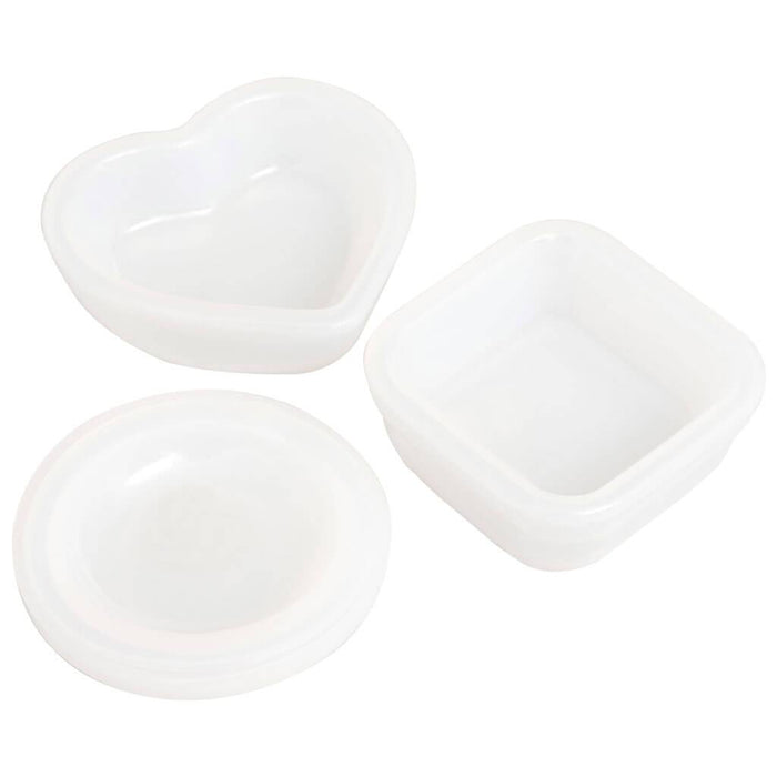 Color Pour Resin Molds Catch All Dish Square, Circle & Heart