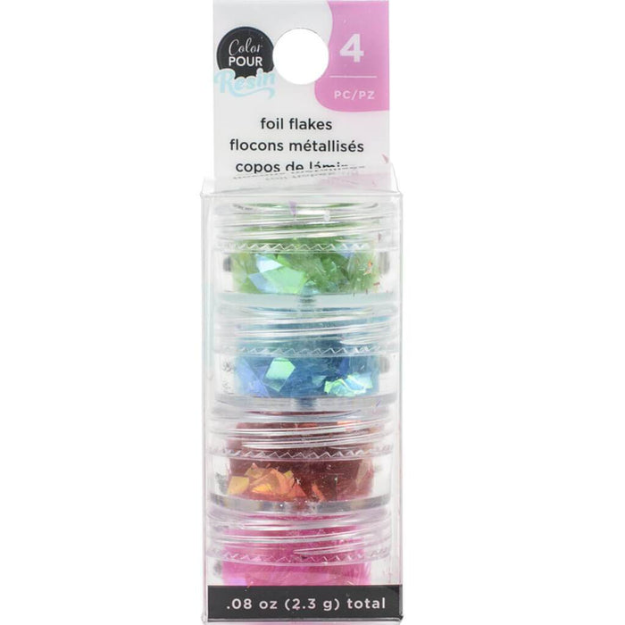 Color Pour Resin Mix-Ins-Foil Flakes - Primary 4/Pkg