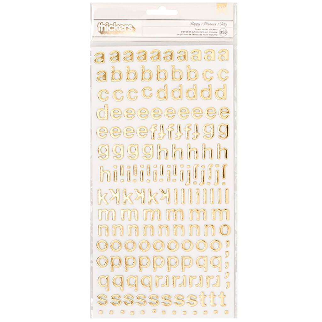 Carousel Collection Thickers Happy Foam Gold Foil Mint Green