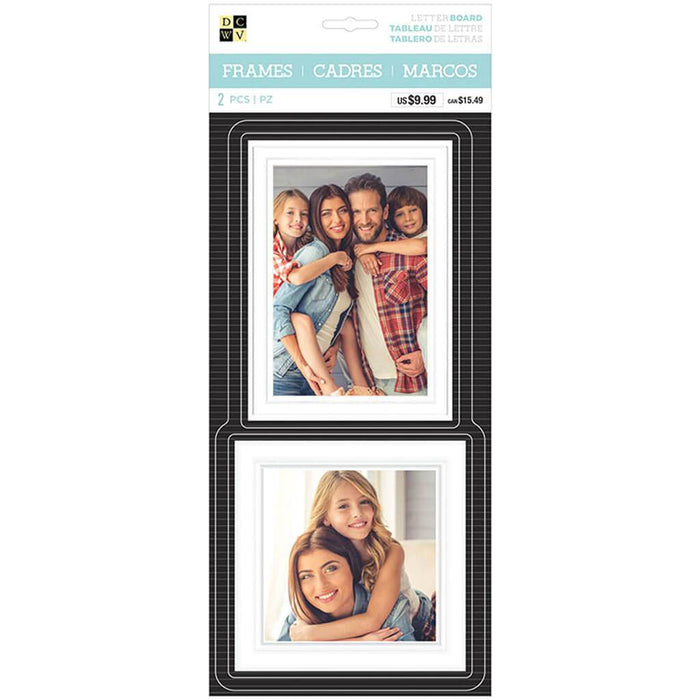 Die Cuts with a View 2pcs Letterboard Frames White