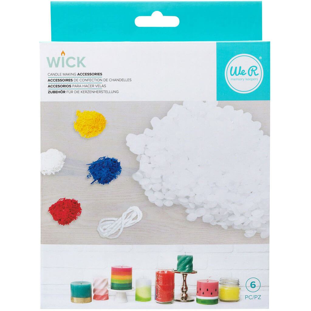 We R Memory Keepers Wick Candle Wax and Wick Bundle Pack of 6 Pieces