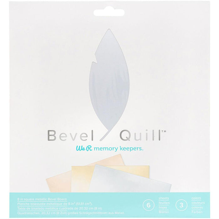 We R Memory Keepers Bevel Quill 6pcs Metallic Bevel Board 8in x 8in