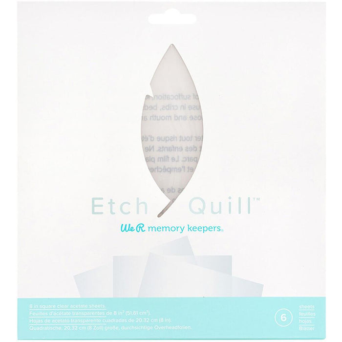 We R Memory Keepers 6 sheets Etch Quill Etch Plastic 8in x 8in