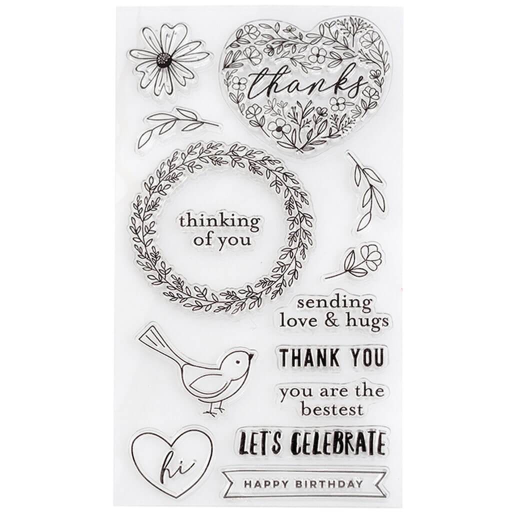 Hey, Hello Collection Clear Acrylic Stamps