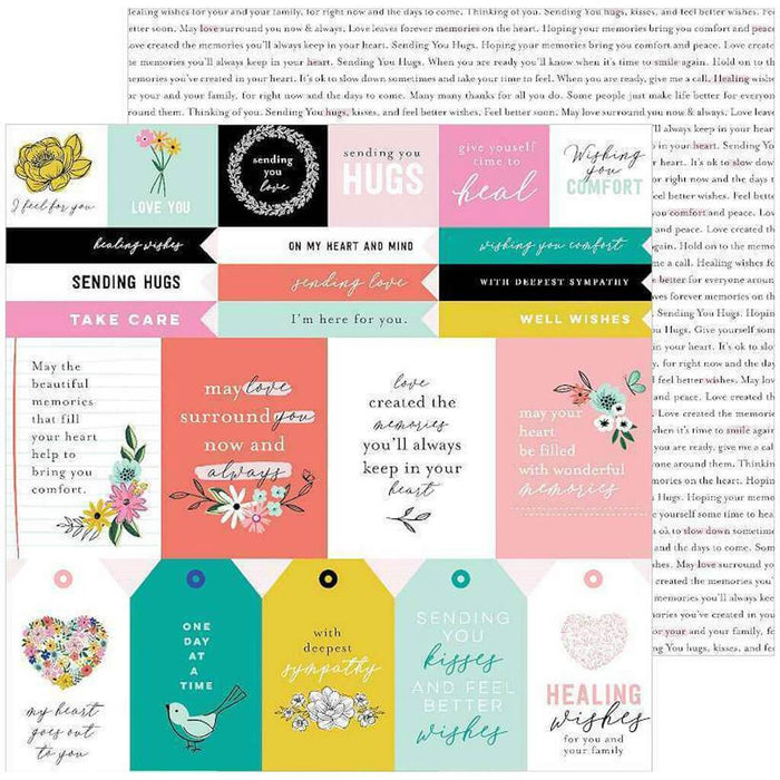 Double Sided Cardstock Paper Sympathy Sentiments 12in x 12in