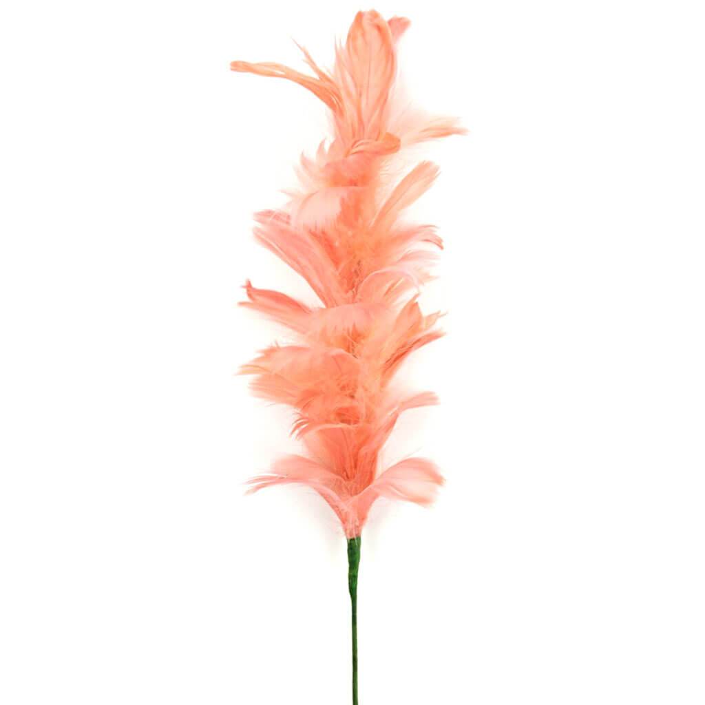 Goose Feather Floral Stem 26" Apicot