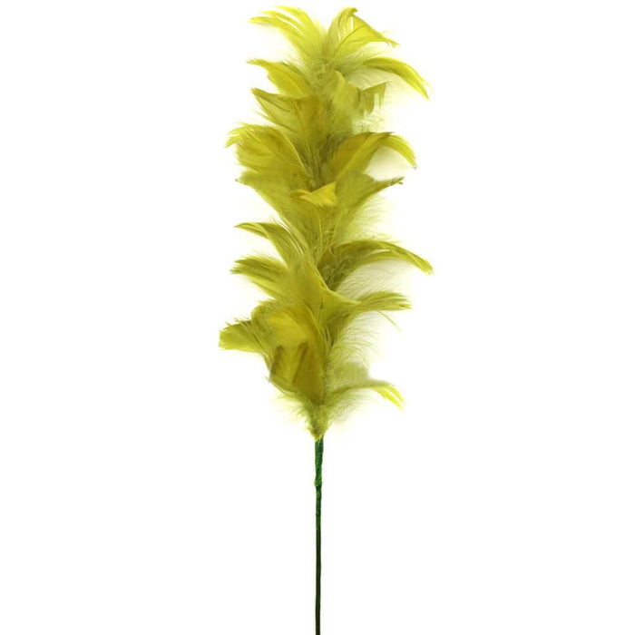 Goose Feather Floral Stem 26" Olive