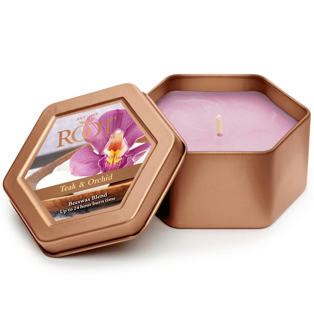 Travel Tin Teak and Orchid, 4oz