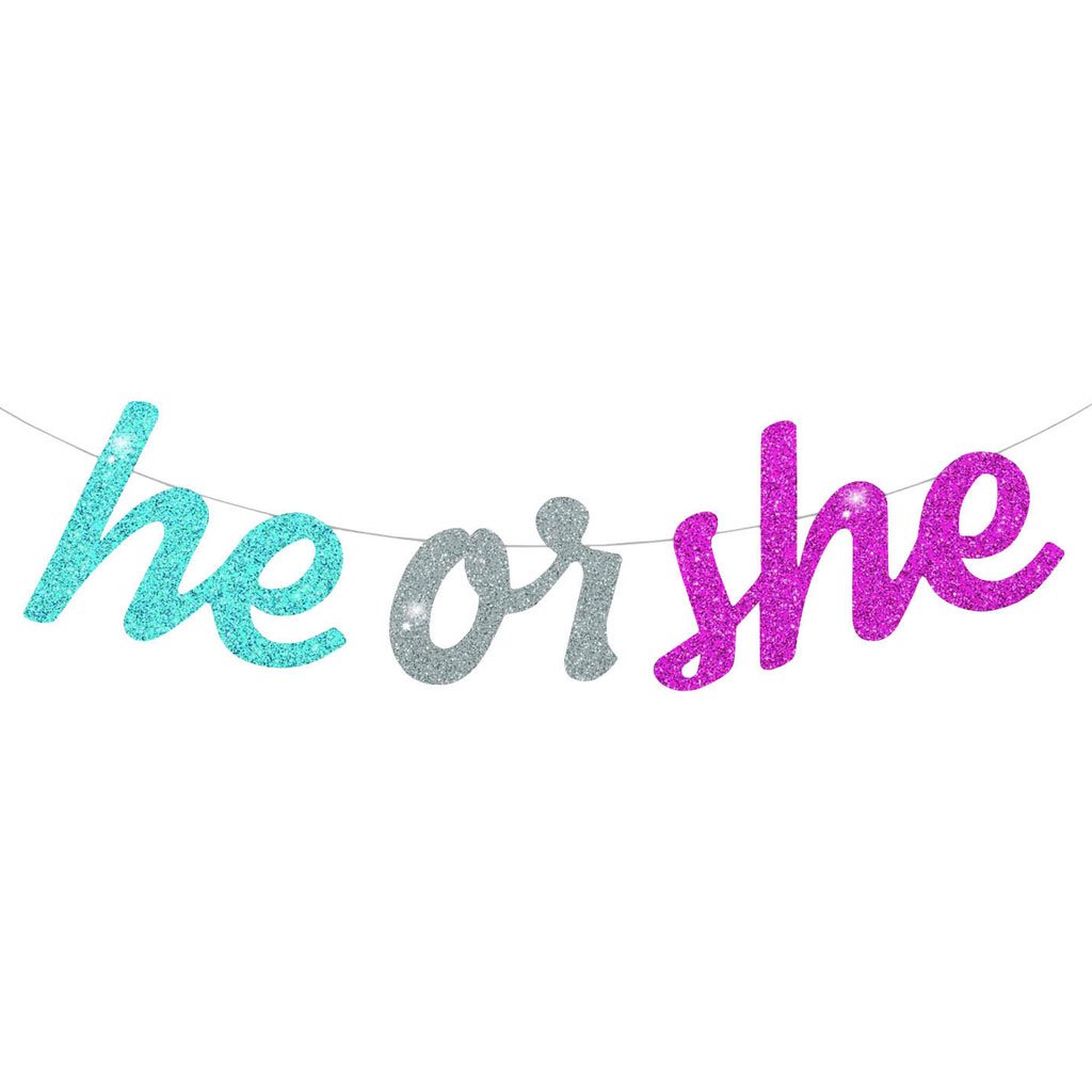 Gender Reveal He or She Banner