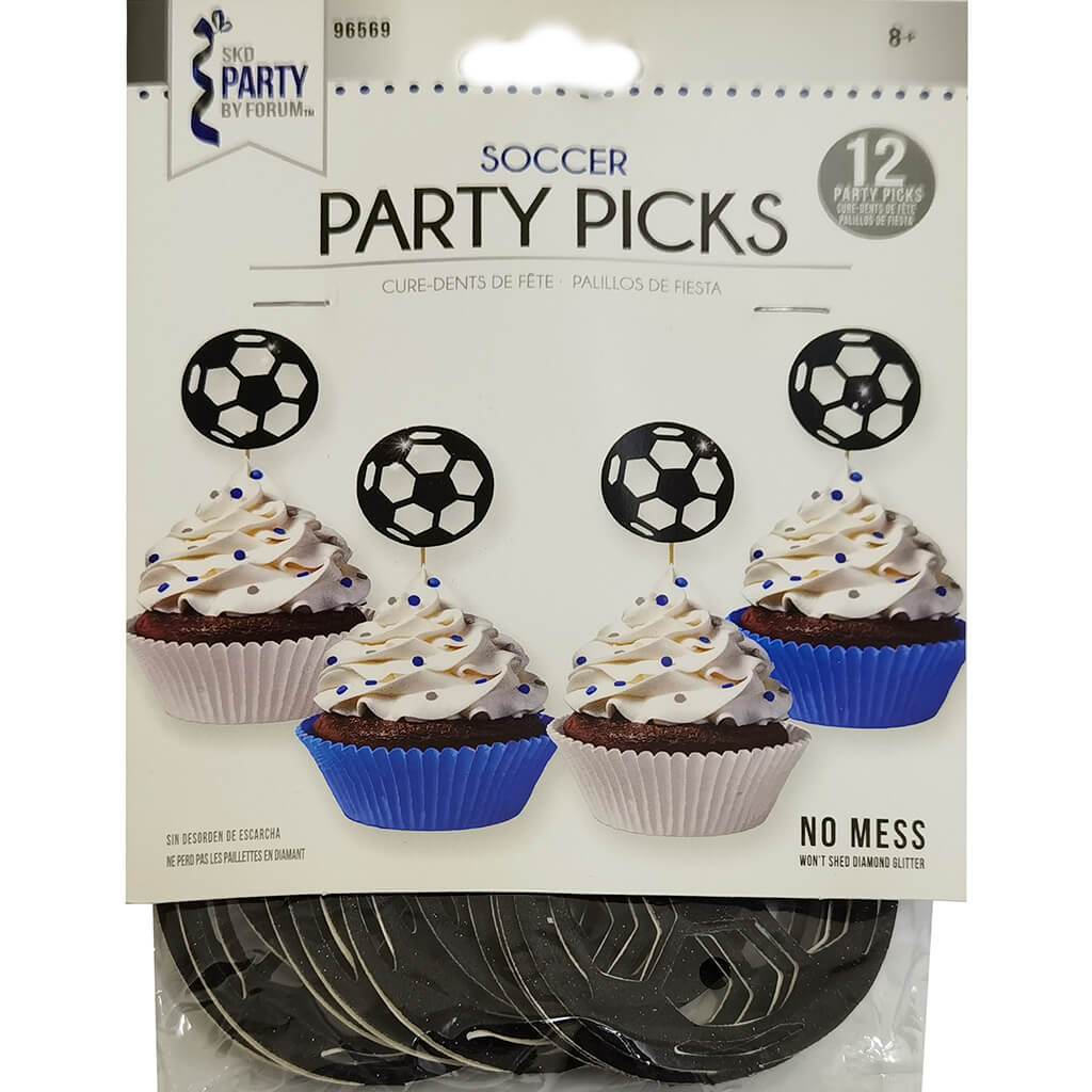 Diamond Cupcake Pick Soccer