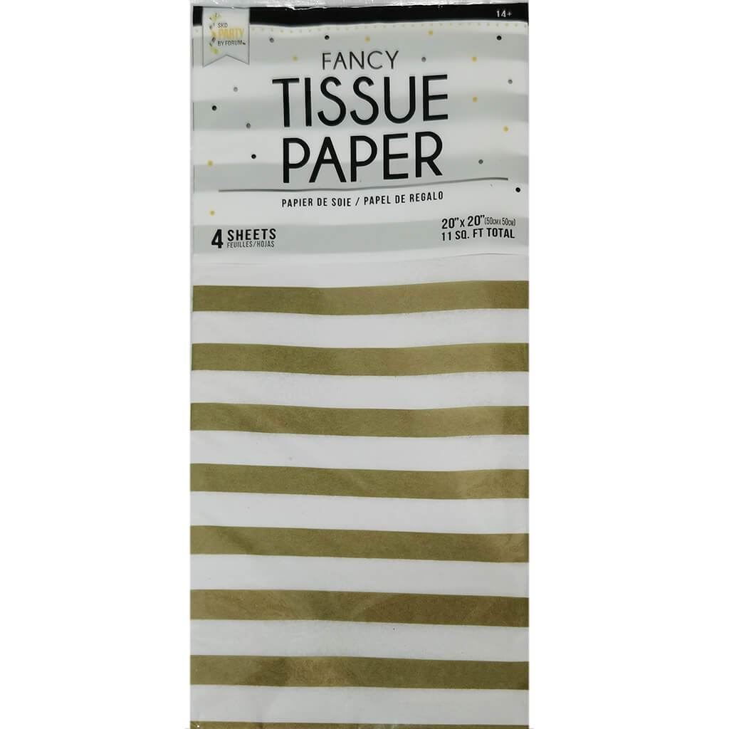 White Gold Tissue Paper 4pc, 20in X 20in