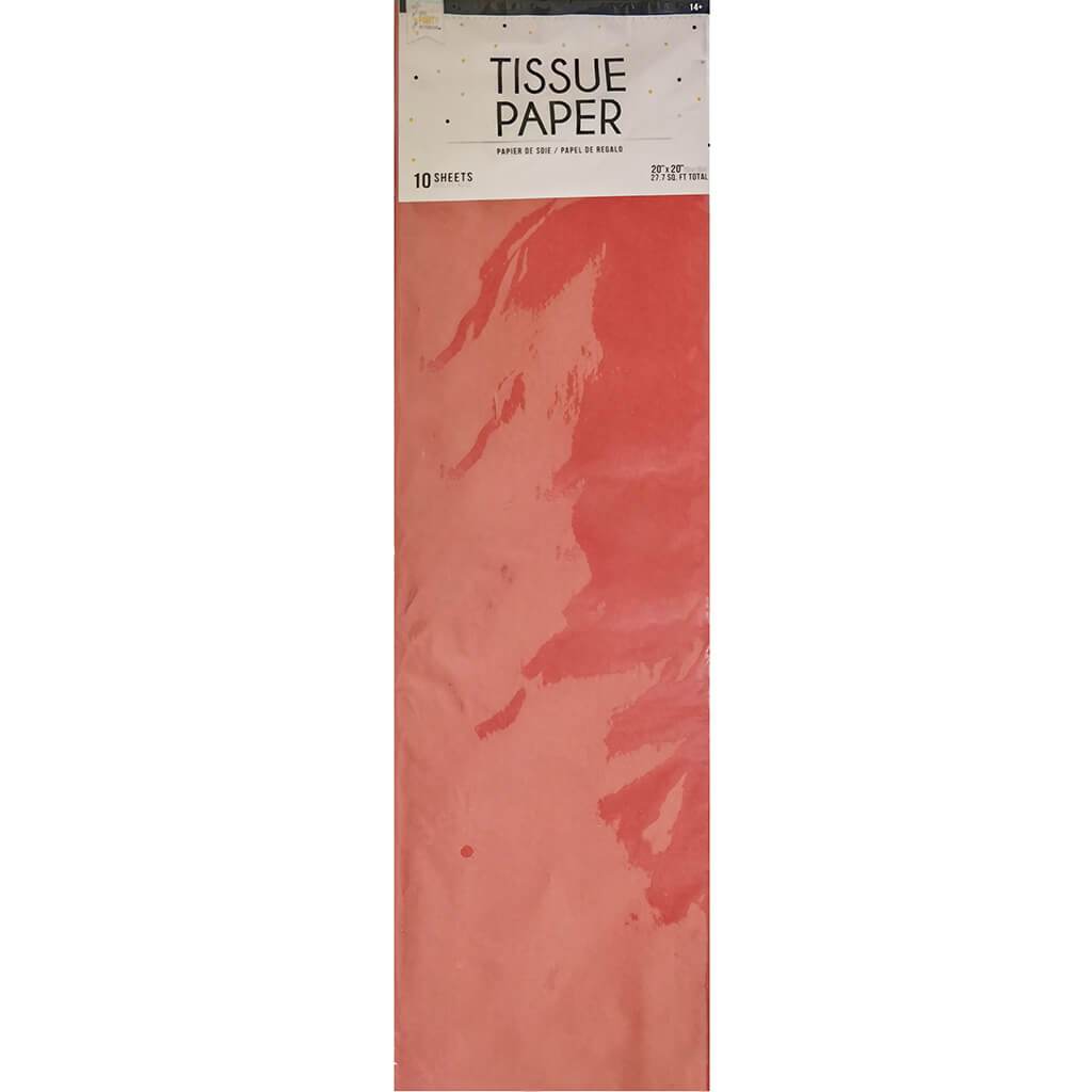 Tissue 10 Pack 20in x 20in Flame Red