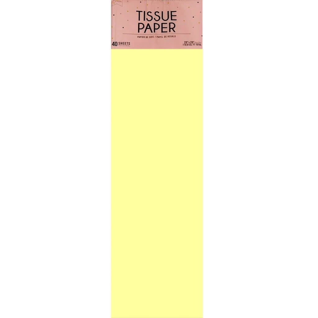 Tissue 40 Pack 20in x 20in Canary Yellow