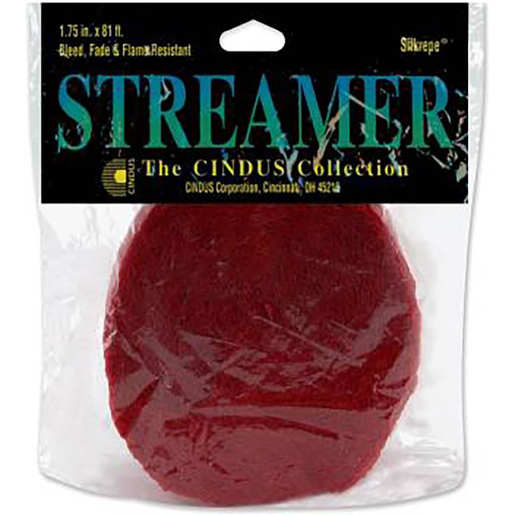 Streamer Flame Red, 1.75in X 81ft