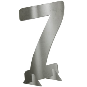 Silver Metallic Number 7, 24in
