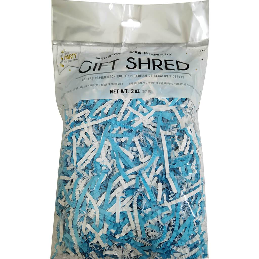 Paper Shred White Baby Blue, 2oz