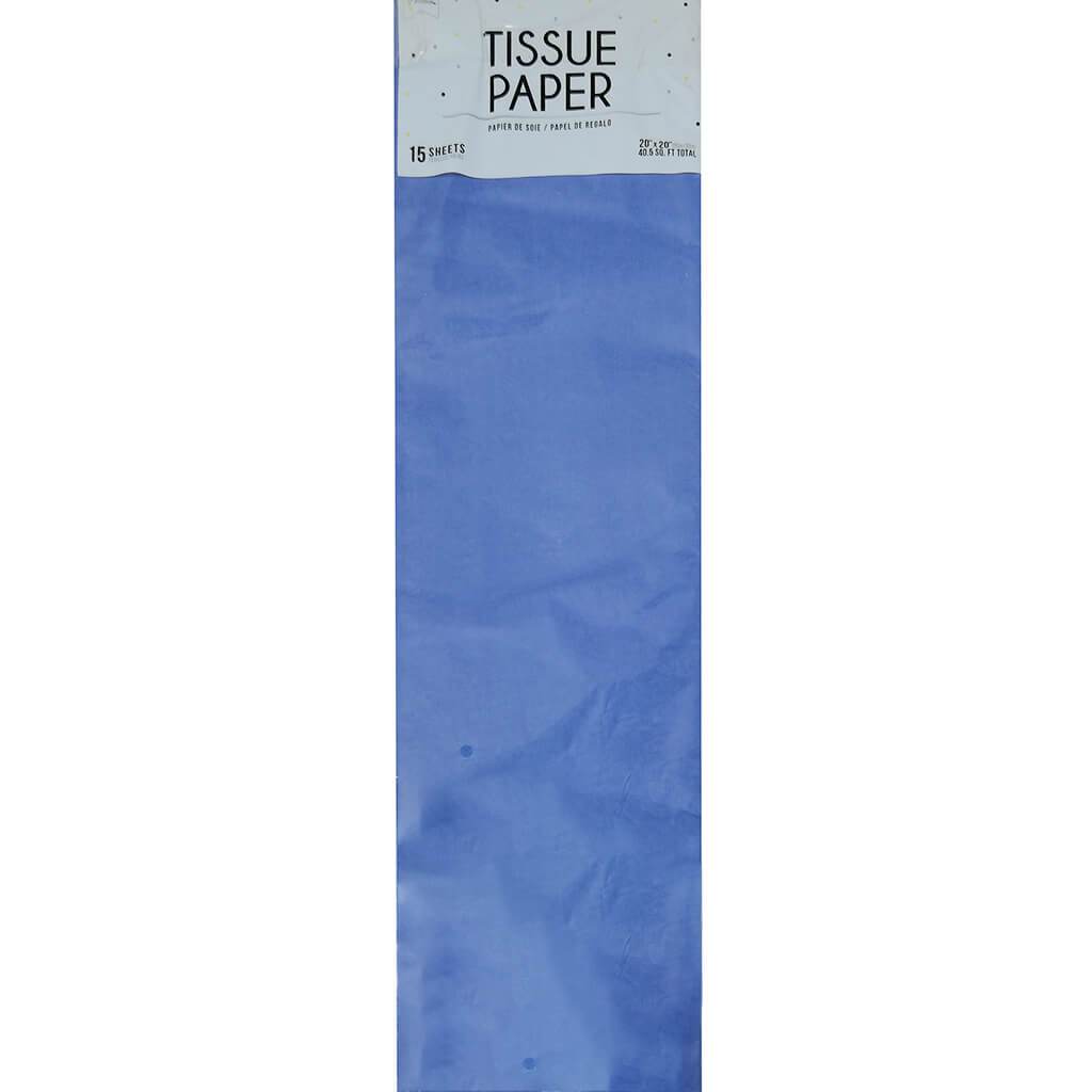 Royal Blue Tissue Paper 15pc, 20in X 20in