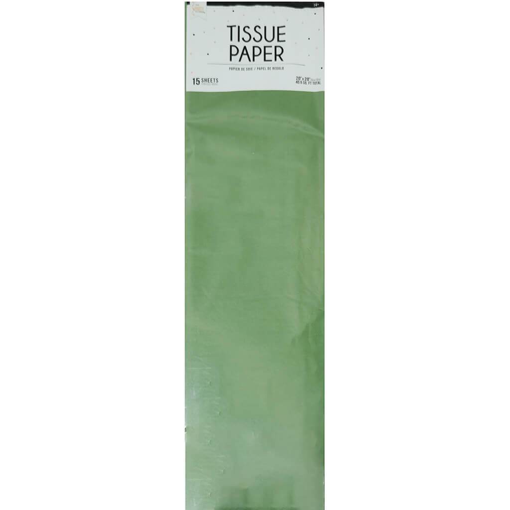 Emerald Green Tissue Paper 15pc, 20in X 20in