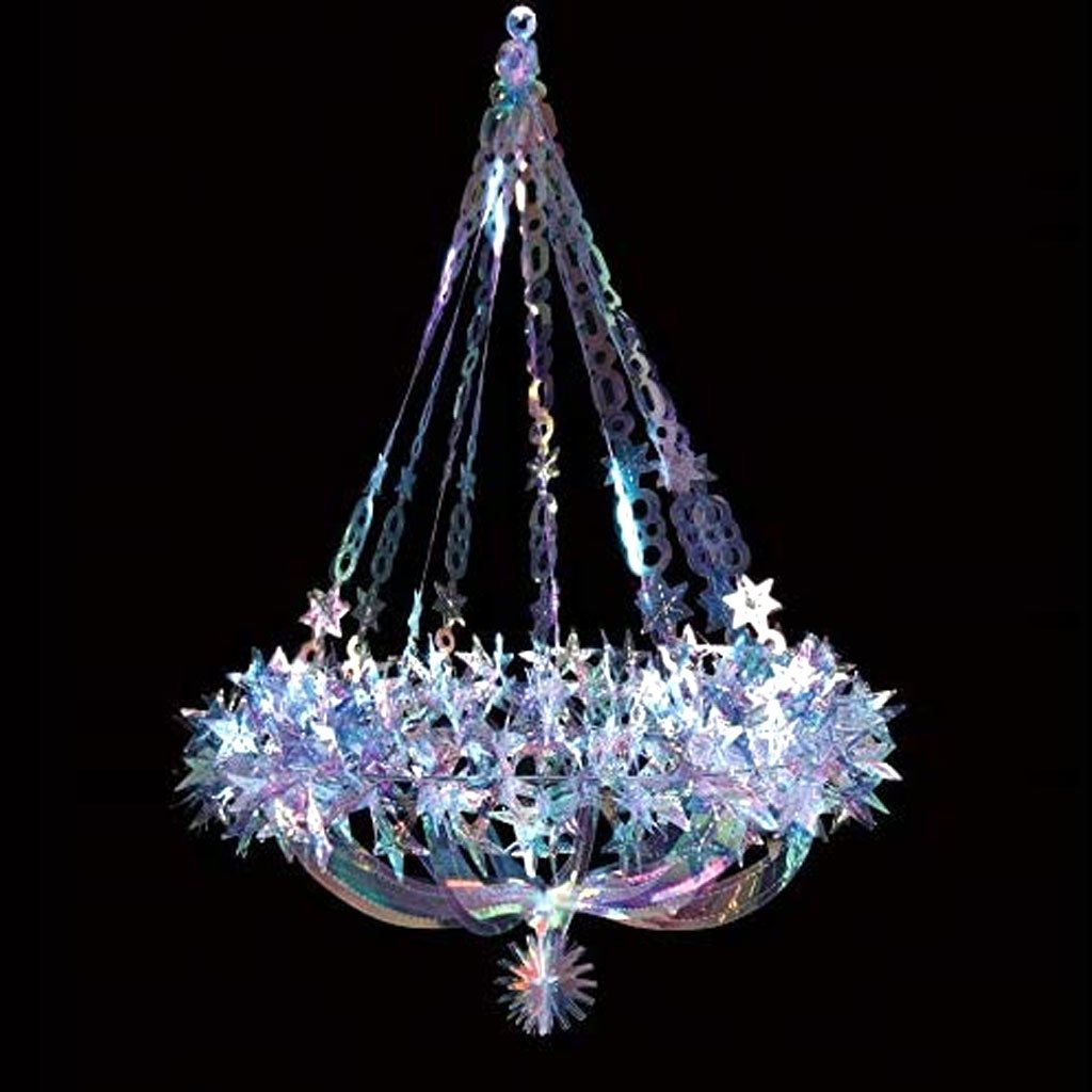 Iridescent Crystal Large Star Chandelier 31in x 22in