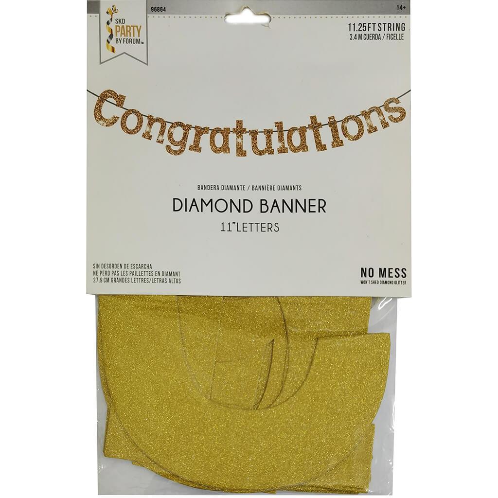 Gold Diamond Banner Congratulations