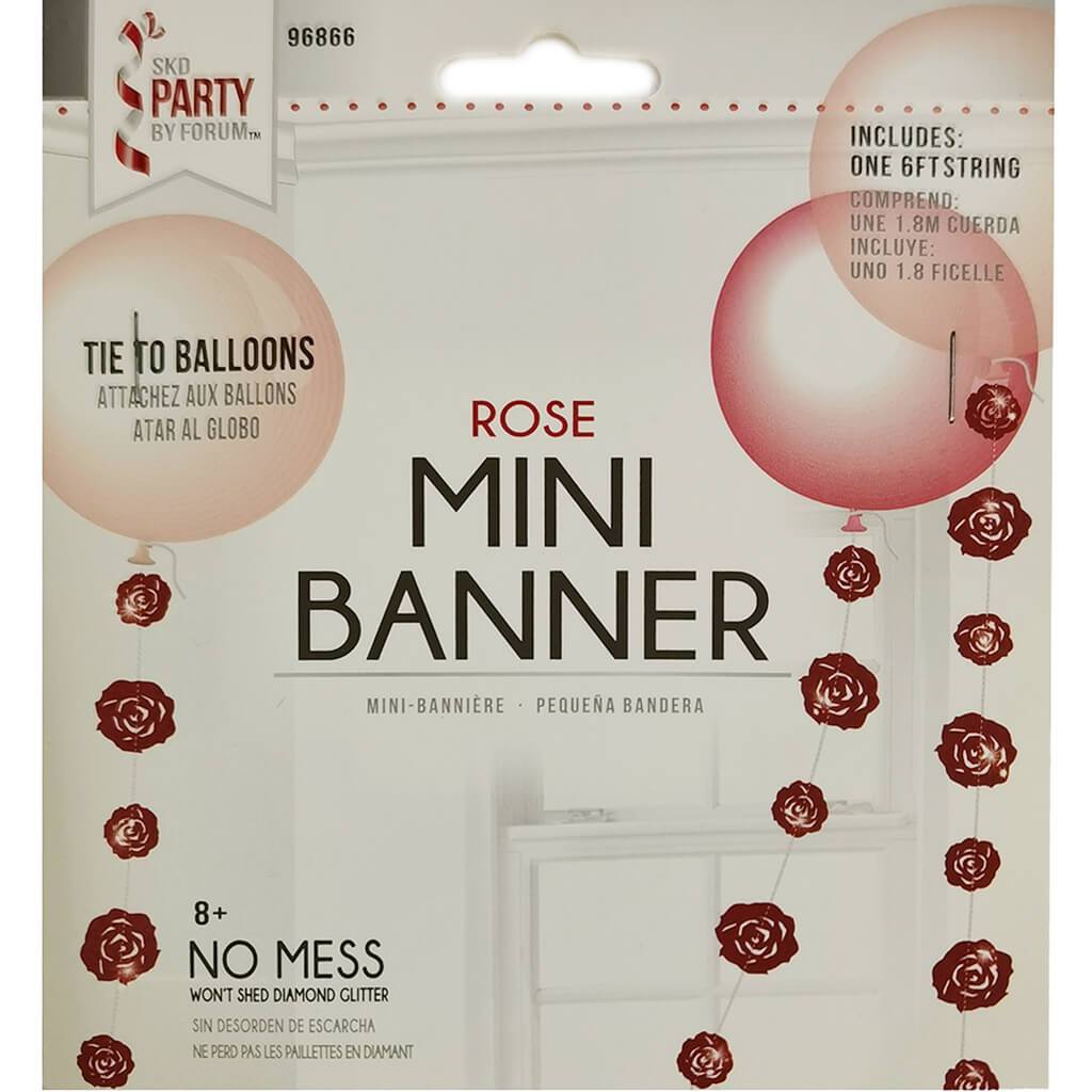 Red Rose Mini Banner Diamond