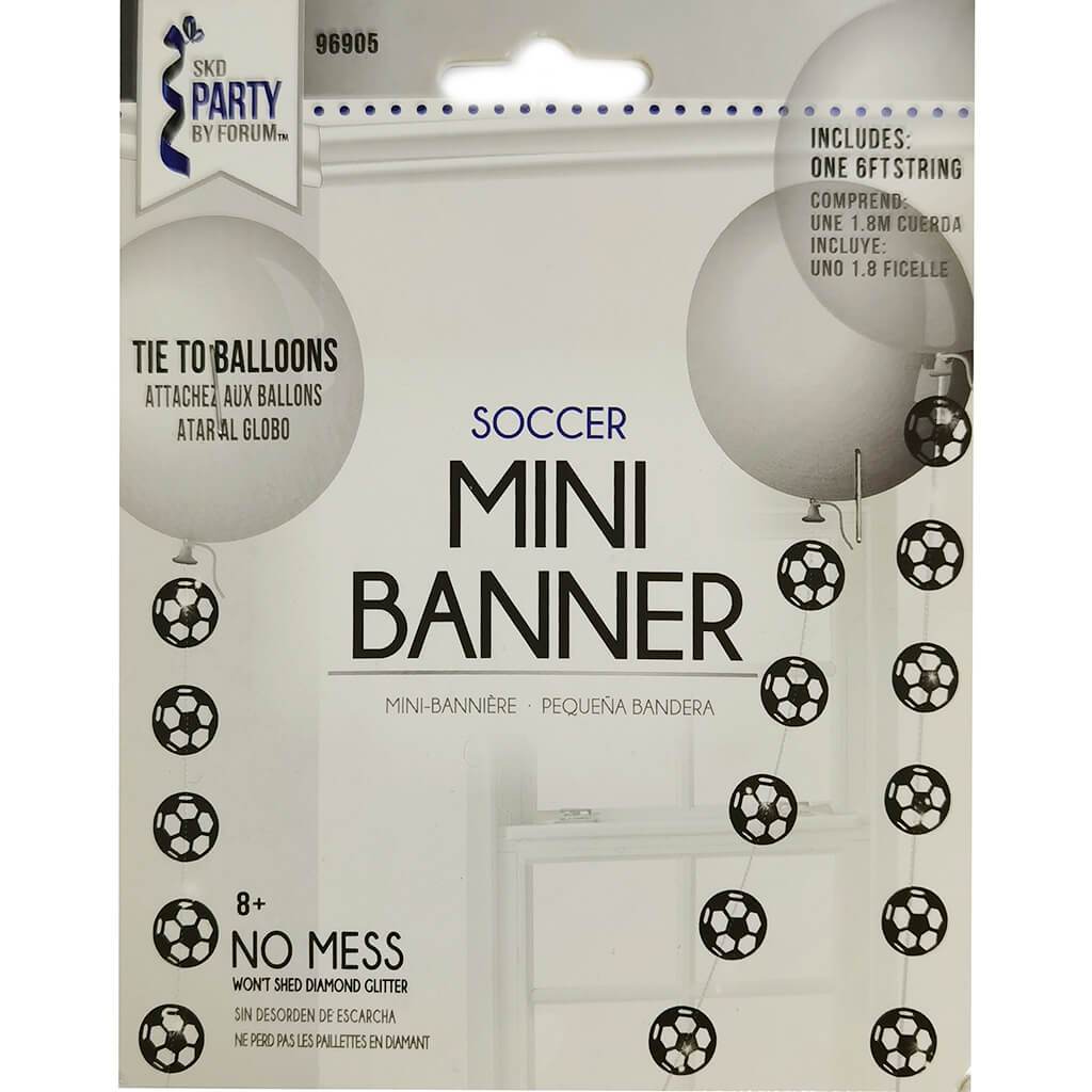 Black Mini Banner Soccer