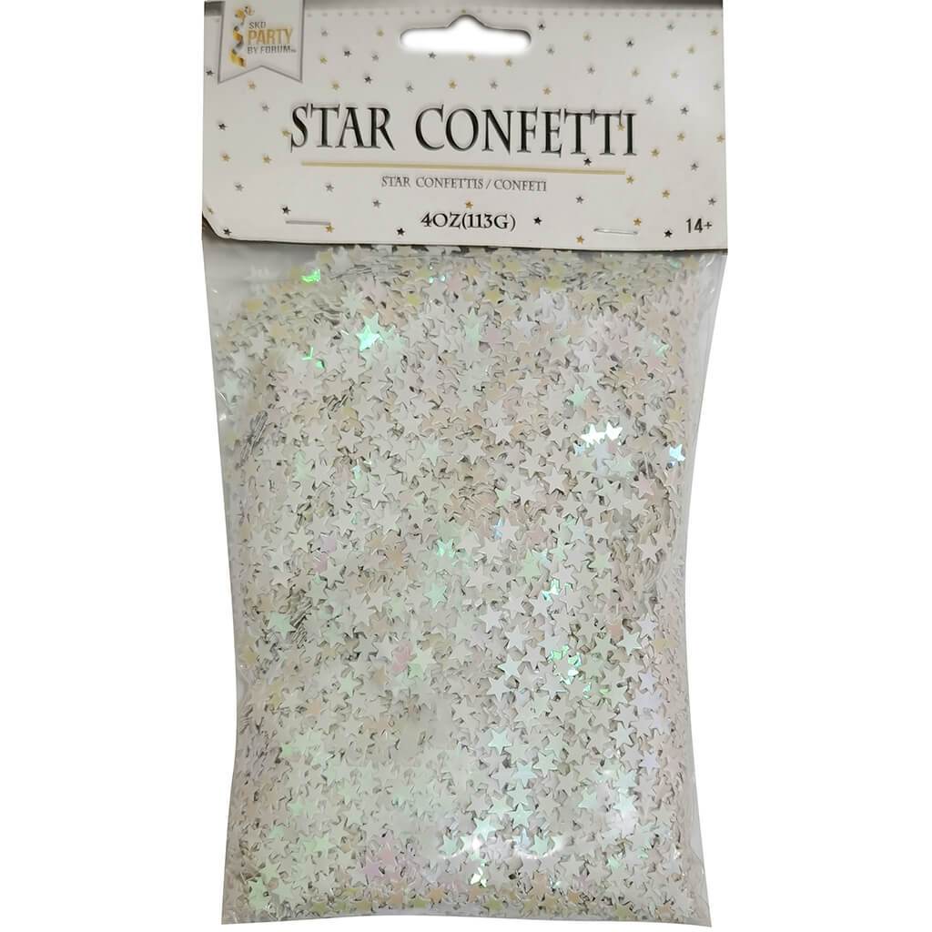 Confetti Star Bag 4oz White Iridescent