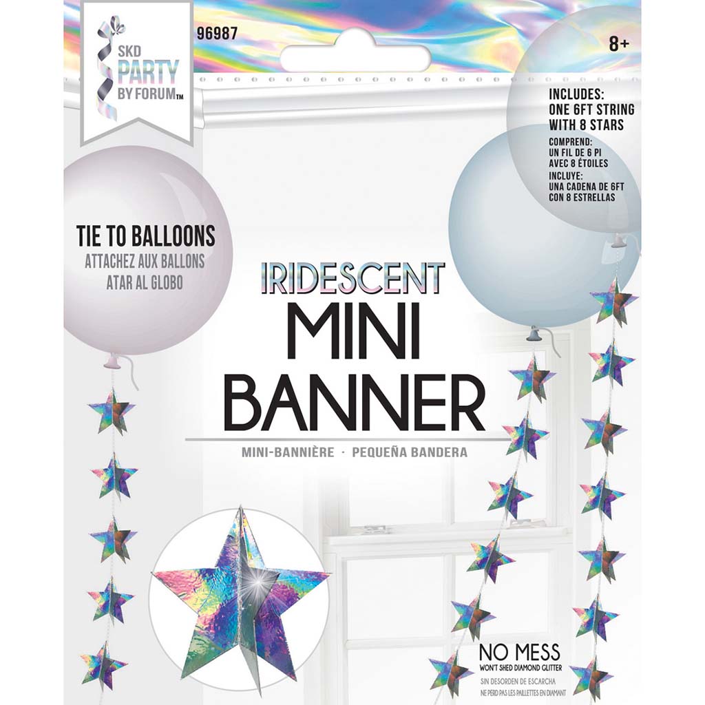 Star Mini Banner Iridescent