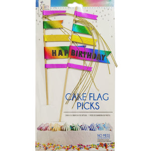 Rainbow Cake Flag Picks